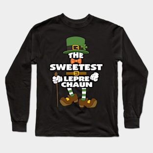 The Sweetest Leprechaun St Patrick's Day Celebration Matching Outfits Group Attire Long Sleeve T-Shirt